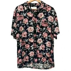 Urban Outfitters Mens Floral Button Up Size Medium